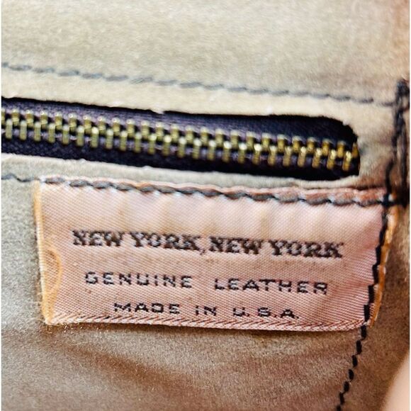 VNTG Mid-Century Brown Leather Fold Over Envelope Carrier Clutch 12.25” x 6.75” - Picture 5 of 14